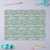 Retro-Flamingo-Poolside-Sommer-Muster (5) Seidenpapier (Basteln)