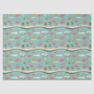Retro-Flamingo-Poolside-Sommer-Muster (5) Seidenpapier