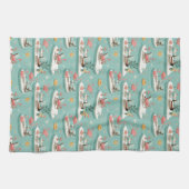 Retro-Flamingo-Poolside-Sommer-Muster (6) Geschirrtuch (Horizontal)