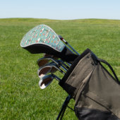 Retro-Flamingo-Poolside-Sommer-Muster (6) Golf Headcover (In SItu)