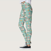 Retro-Flamingo-Poolside-Sommer-Muster (6) Leggings (Links)