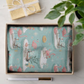 Retro-Flamingo-Poolside-Sommer-Muster (6) Seidenpapier (Geschenk)