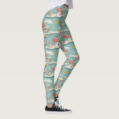 Retro-Flamingo-Poolside-Sommer-Muster (7) Leggings (Rechts)