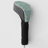 Retro-Flamingo-Poolside-Sommer-Muster (8) Golf Headcover (angewinkelt)