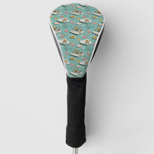 Retro-Flamingo-Poolside-Sommer-Muster (8) Golf Headcover