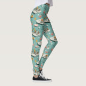 Retro-Flamingo-Poolside-Sommer-Muster (8) Leggings (Rechts)