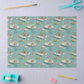 Retro-Flamingo-Poolside-Sommer-Muster (8) Seidenpapier (Basteln)