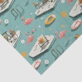Retro-Flamingo-Poolside-Sommer-Muster (8) Seidenpapier (Detail)