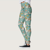 Retro-Flamingo-Poolside-Sommer-Muster (9) Leggings (Links)