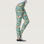 Retro-Flamingo-Poolside-Sommer-Muster (9) Leggings (Rechts)