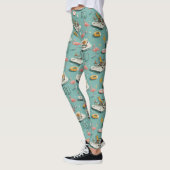 Retro Flamingo Poolside Summer Pattern (8) Leggings (Links)