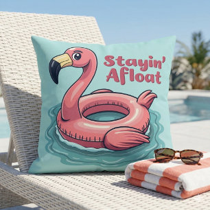 Retro Flamingo Schwimmfloat Lustiger Sommer Kissen