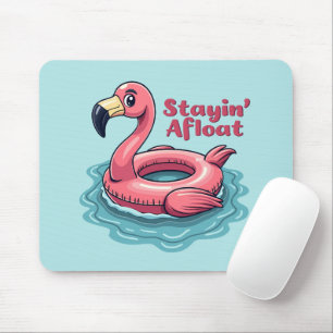 Retro Flamingo Schwimmkörper Lustiger Sommer Mousepad