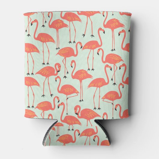 Retro Flamingo | Summer Poolside Coral Dosenkühler (Vorderseite)