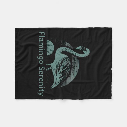 Retro Flamingo Sunset Funny 70s 80s 90s Men Women Fleecedecke (Vorderseite (Horizontal))