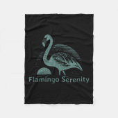 Retro Flamingo Sunset Funny 70s 80s 90s Men Women Fleecedecke (Vorderseite)