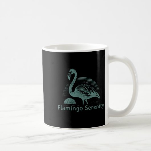Retro Flamingo Sunset Funny 70s 80s 90s Men Women  Kaffeetasse (Rechts)