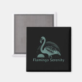 Retro Flamingo Sunset Funny 70s 80s 90s Men Women Magnet (Vorderseite/Rückseite)