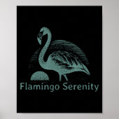Retro Flamingo Sunset Funny 70s 80s 90s Men Women Poster (Vorne)