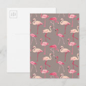 Retro Flamingos 2 Postkarte (Vorne/Hinten)