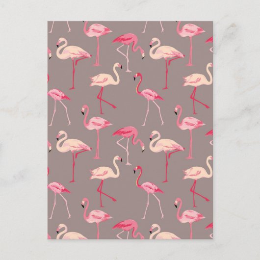 Retro Flamingos 2 Postkarte (Vorderseite)