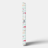 Retro Flamingos auf Minzstreifen Case-Mate iPhone Hülle (Rückseite / Links)