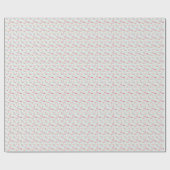 Retro Flamingos auf Minzstreifen Geschenkpapier (Flach)