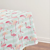 Retro Flamingos auf tadellosen Streifen Tischdecke (Beispiel)