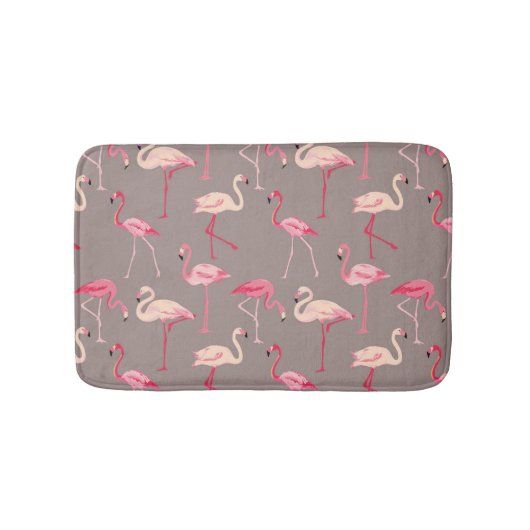 Retro Flamingos Badematte (Vorderseite)