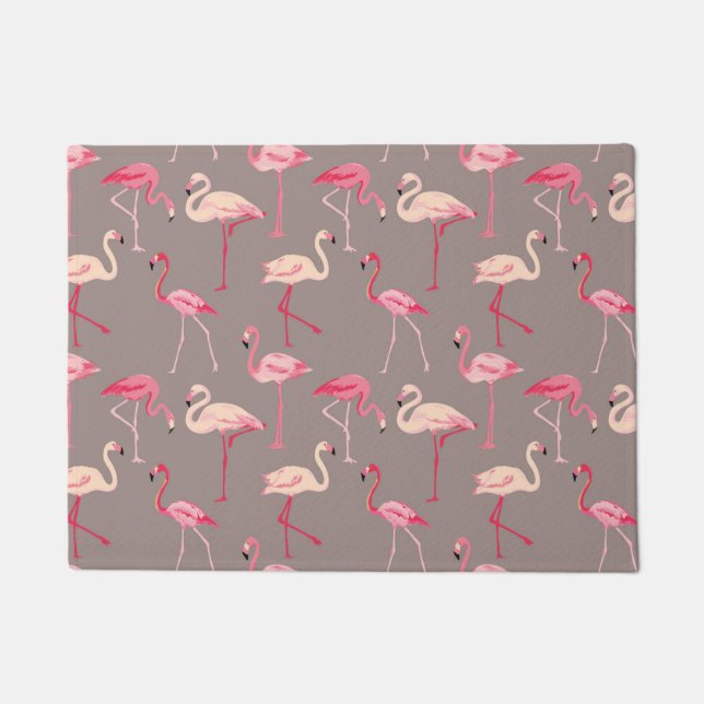 Retro Flamingos Fußmatte (Vorderseite)