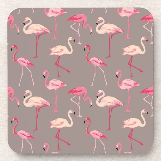 Retro Flamingos Getränkeuntersetzer (Vorderseite)