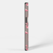 Retro Flamingos | Monogramm iPhone Hülle (Rechte Seite)