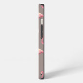 Retro Flamingos | Monogramm iPhone Hülle (Linke Seite)