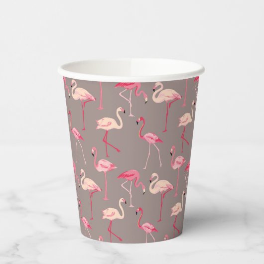 Retro Flamingos Pappbecher (Links)