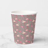 Retro Flamingos Pappbecher (Vorderseite)