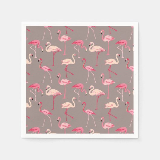Retro Flamingos Serviette (Vorderseite)