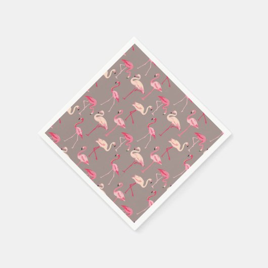 Retro Flamingos Serviette (Ecke)