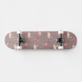 Retro Flamingos Skateboard (Horizontal)