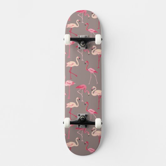 Retro Flamingos Skateboard (Vorderseite)