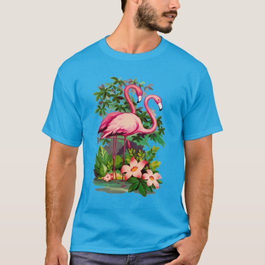 Retro Flamingos T-Shirt (Vorderseite)