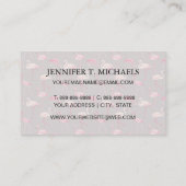 Retro Flamingos Visitenkarte (Rückseite)