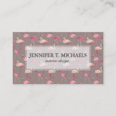 Retro Flamingos Visitenkarte (Vorderseite)