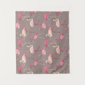 Retro Flamingos Wandteppich (Vorderseite)