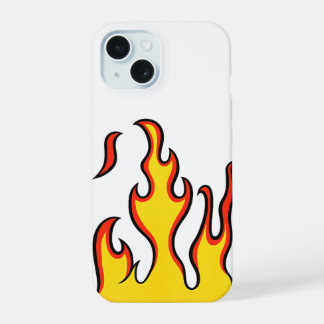 Retro-Flammen-iPhone-Hülle | Heiße Feuer-Handyhüll iPhone 15 Hülle