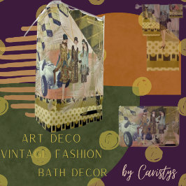 Retro Flappers im Pariser Duschvorhang