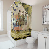 Retro Flappers im Pariser Duschvorhang (Beispiel)