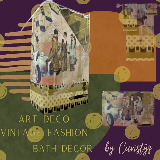 Retro Flappers in Paris Badematte