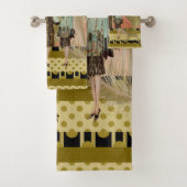 Retro Flappers in Paris Badhandtuch Set (Insitu)
