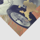 Retro Flappers in Paris Decoupage, Handwerk, Seidenpapier (Detail)