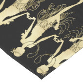 Retro Flappers, schwarzer Hintergrund Kurzer Tischläufer (Ecke)